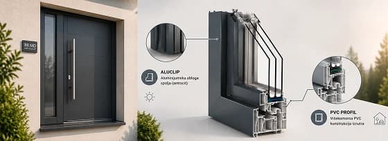 Trocal 76MD PVC-ALUCLIP ulazna vrata
