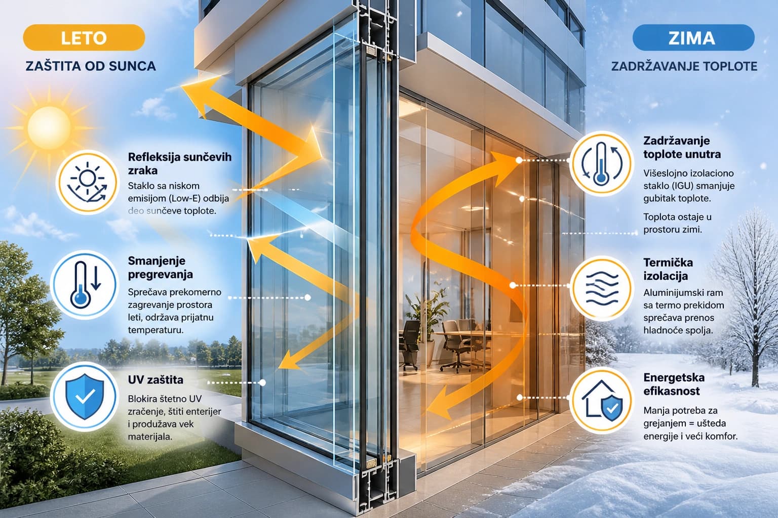 Energetski efikasna staklena fasada